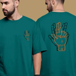 Men Printed Round Neck Polycotton Dark Green T-Shirt