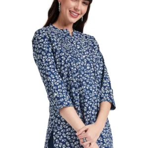 Myx Women’s Printed Straight Cotton Short Kurti