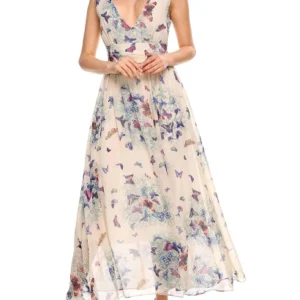 Mango Floral Print Maxi Dress
