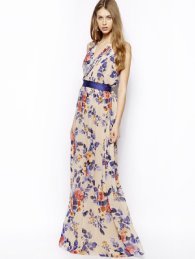 Mango Floral Print Maxi Dress