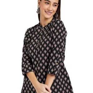 Myx Women’s Printed Regular Cotton Short Kurti