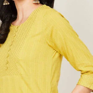 Women’s Cotton Regular Fit A Line Kurta