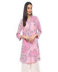 BIBA Women Rayon Straight Kurta